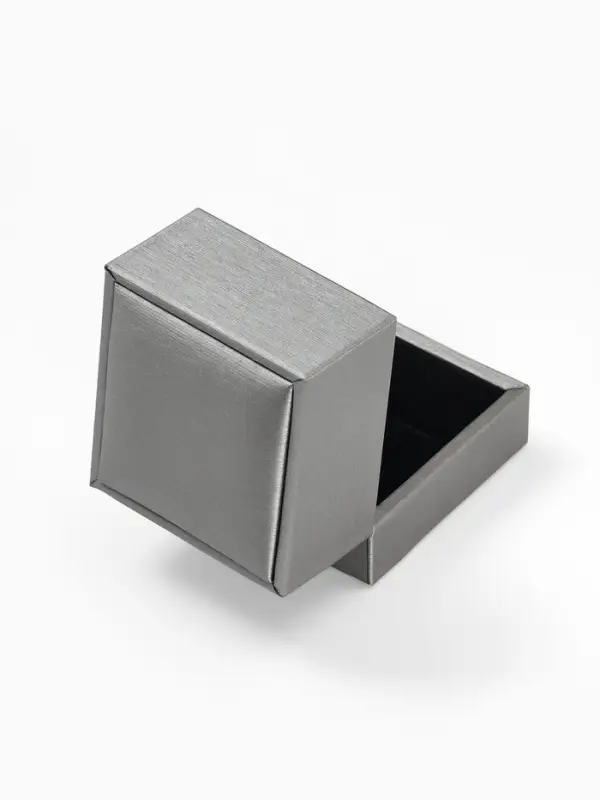 Футляр под кольцо &laquo;Квадро&raquo; классический, 6.5&times;6&times;5.5 см, серый