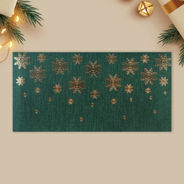 Конверт для денег, набор 10 штук, &laquo;С Новым годом&raquo;, тиснение, 22 х 11 см, Новый год