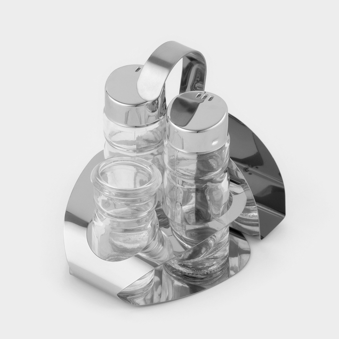 Набор для специй на подставке, 8 предметов: 2 солонки, 2 перечницы, 2 салфетницы, 2 ёмкости для зубочисток Набор для специй на подставке, 8 предметов: 2 солонки, 2 перечницы, 2 салфетницы, 2 ёмкости для зубочисток