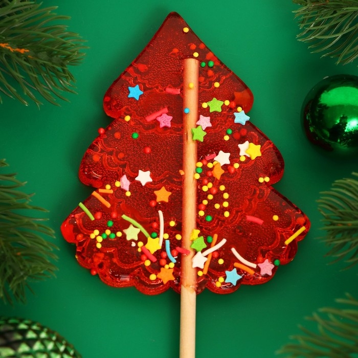 Карамель на палочке Карамель на палочке "Ёлочка Биг", красная, 55 г