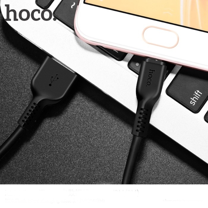 Кабель Hoco X20, microUSB - USB, 2 А, 3 м, PVC оплетка, черный Кабель Hoco X20, microUSB - USB, 2 А, 3 м, PVC оплетка, черный