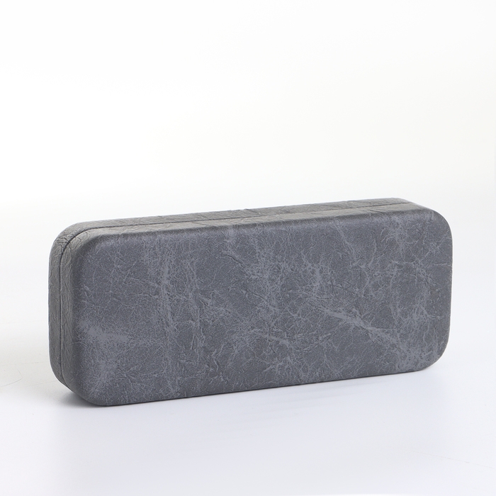 Футляр для очков на хлопушке, длина 15 см, цвет серый Футляр для очков на хлопушке, длина 15 см, цвет серый