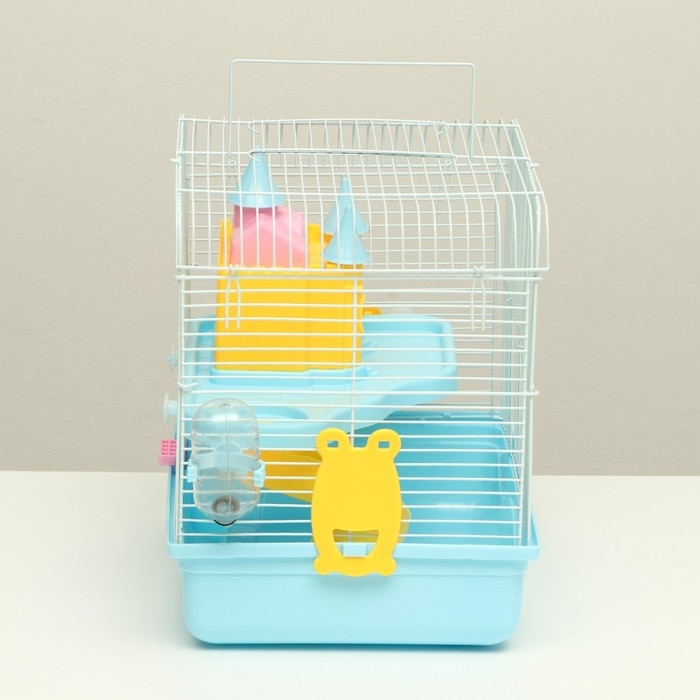 Клетка для грызунов Клетка для грызунов "Пижон" с замком, 31 х 24 х 27 см, голубая