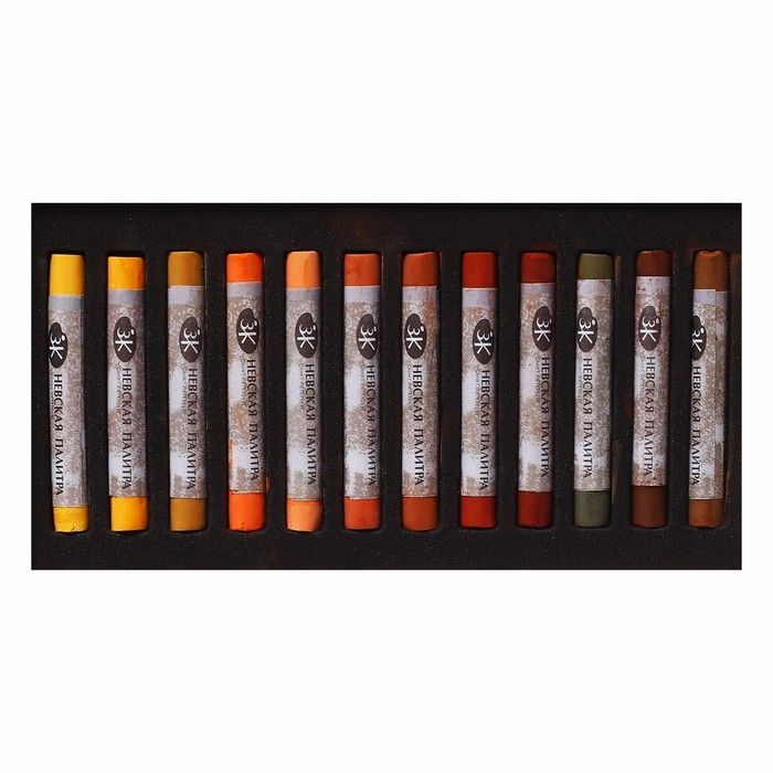 Пастель сухая, набор 12 цвета, Soft, ЗХК Пастель сухая, набор 12 цвета, Soft, ЗХК "Сонет" "Земляные тона", D-8 мм /L-60 мм круглое сечение, художественная, 7141244