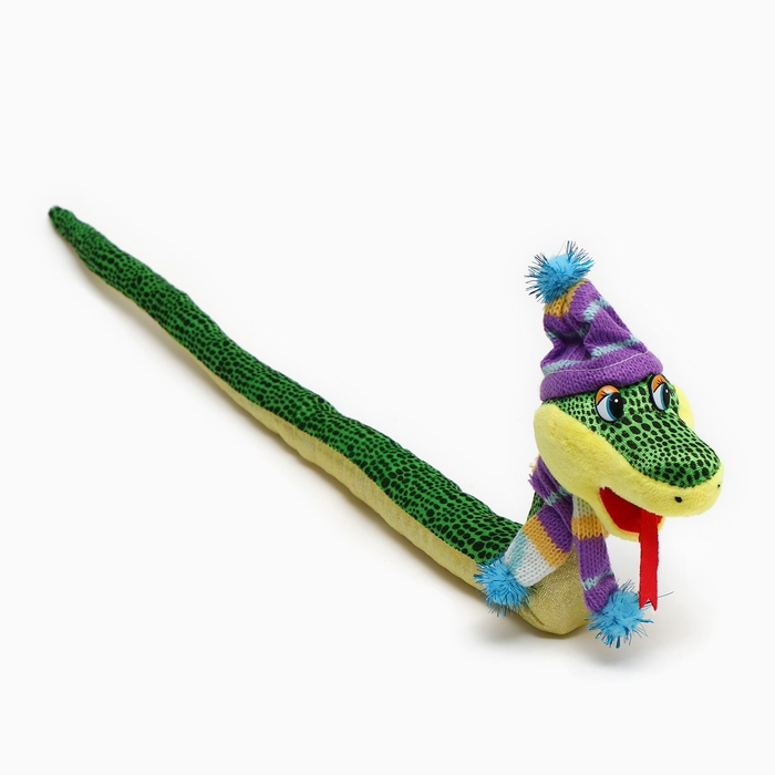 Мягкая игрушка «Змея», зимняя, 72 см, в новогоднем колпаке Мягкая игрушка «Змея», зимняя, 72 см, в новогоднем колпаке