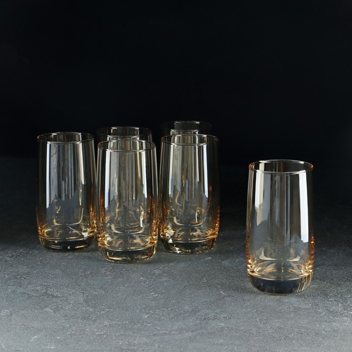 Набор высоких стаканов «Медовый», 330 мл, 6шт Набор высоких стаканов «Медовый», 330 мл, 6шт