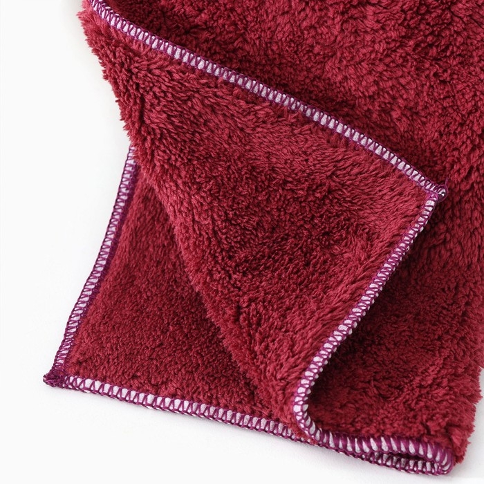 Салфетка универсальная Доляна, 400 г/м², 1 шт, 30×30 см, микрофибра, с оверлоком Салфетка универсальная Доляна, 400 г/м², 1 шт, 30×30 см, микрофибра, с оверлоком