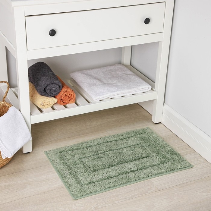 Коврик для дома SAVANNA «Мягкость», 40×60 см, цвет зелёный Коврик для дома SAVANNA «Мягкость», 40×60 см, цвет зелёный