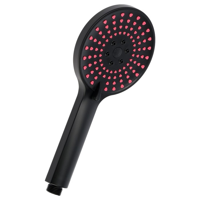 Лейка для душа ZEIN Z3542, d=120 мм, 5 режимов, розовые форсунки  Лейка для душа ZEIN Z3542, d=120 мм, 5 режимов, розовые форсунки "сердечки", черная