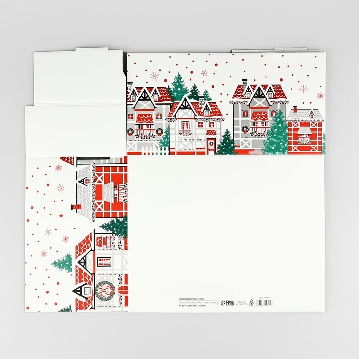 Коробка подарочная новогодняя складная «Sweet home», 31.2 х 25.6 х 16.1 см, Новый год Коробка подарочная новогодняя складная «Sweet home», 31.2 х 25.6 х 16.1 см, Новый год