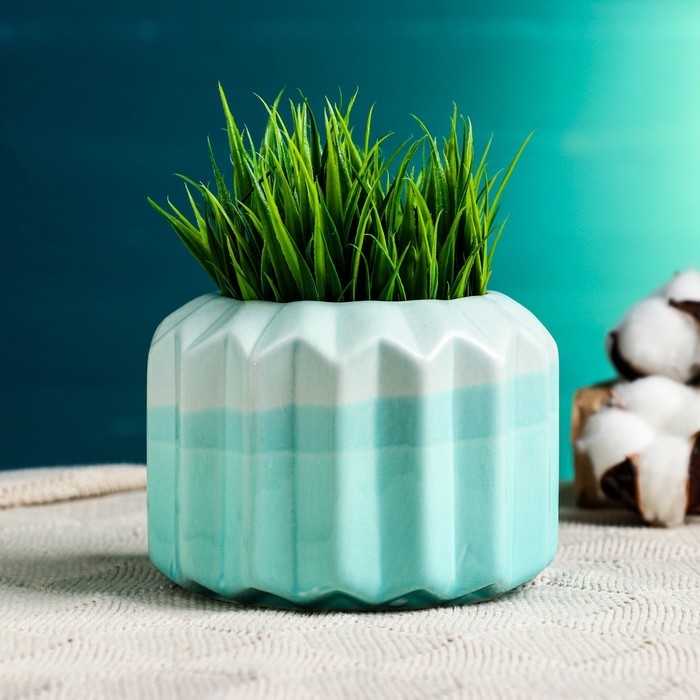 Кашпо  Кашпо "Симпл" зеленое, 11х11х9 см