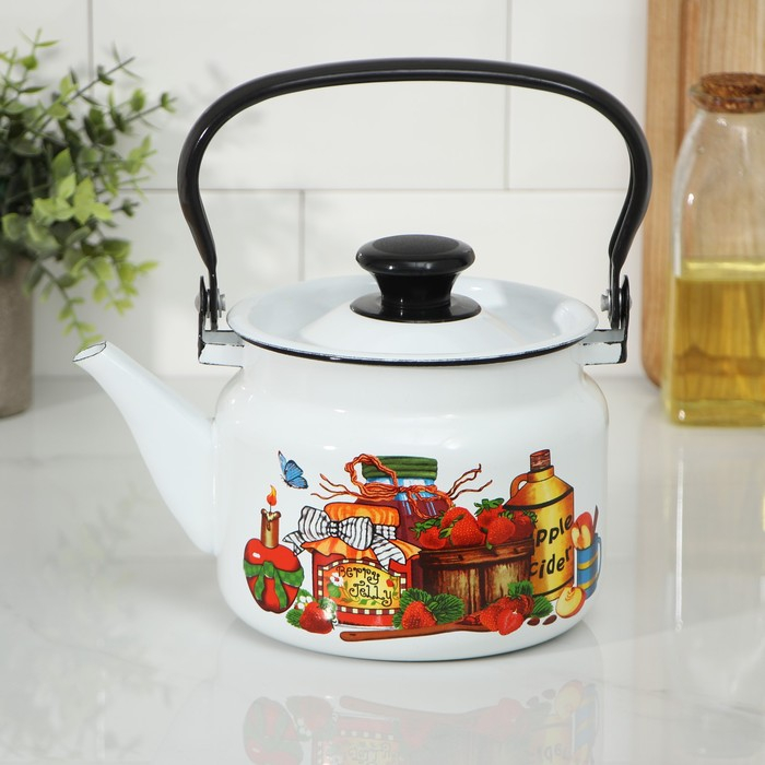 Чайник цилиндрический, 2 л, индукция, деколь МИКС, цвет белый Чайник цилиндрический, 2 л, индукция, деколь МИКС, цвет белый