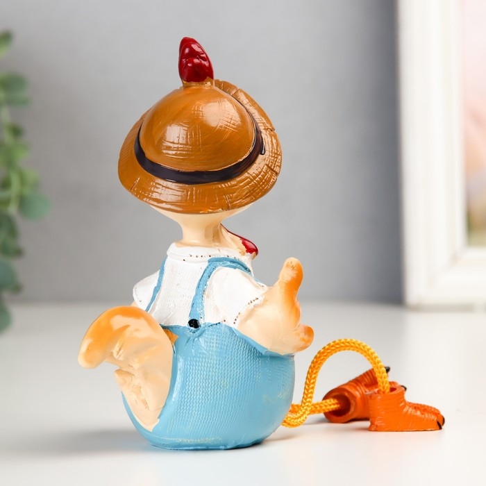 Сувенир полистоун "Курочка в косыночке/Петушок в шляпке" длинные ножки МИКС 21,5х10,5х8,5 см