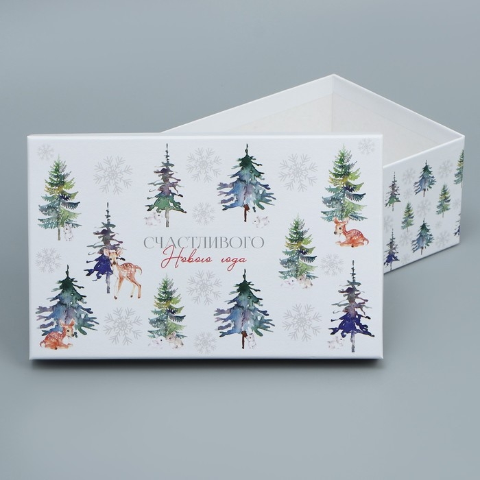 Набор подарочных коробок 6 в 1 «Новогодняя акварель», 20 х 12.5 х 7.5 ‒ 32.5 х 20 х 12.5 см, Новый год