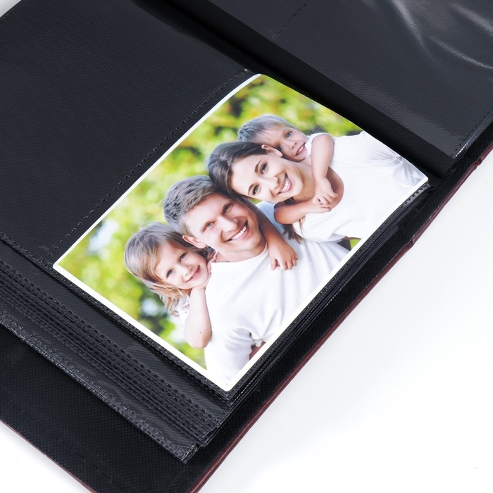 Фотоальбом 200 фото 10х15 см кожзам, кофейный 23,5х18,5х5,5 см Фотоальбом 200 фото 10х15 см кожзам, кофейный 23,5х18,5х5,5 см