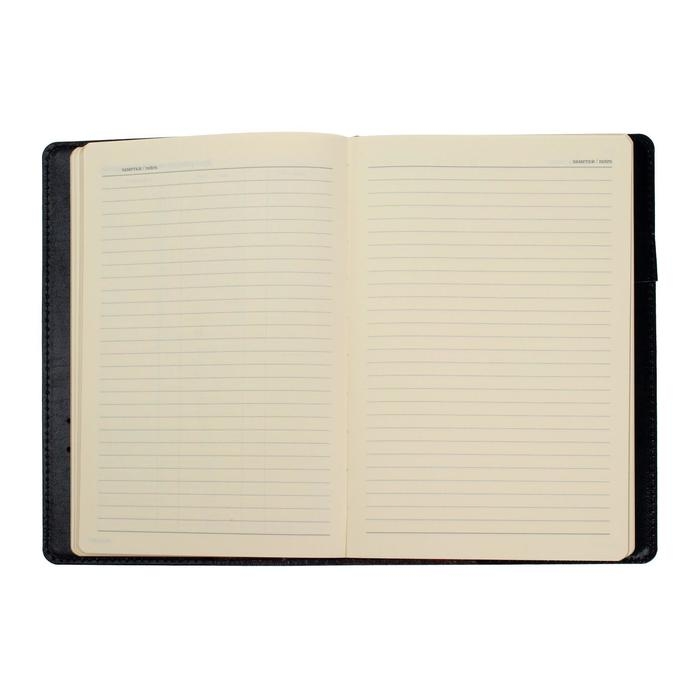 Ежедневник полудатированный А5, 208 листов Profy, рециклированная кожа, сменный блок, золотой срез, чёрный Ежедневник полудатированный А5, 208 листов Profy, рециклированная кожа, сменный блок, золотой срез, чёрный