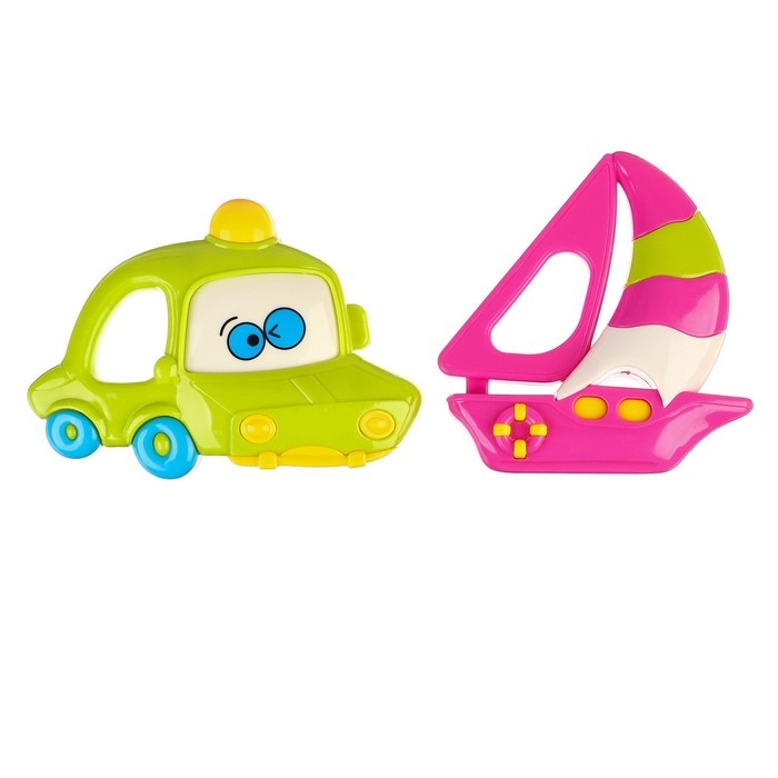 Набор погремушек «Машинка и Кораблик», 2 шт, цвет МИКС, Крошка Я Набор погремушек «Машинка и Кораблик», 2 шт, цвет МИКС, Крошка Я