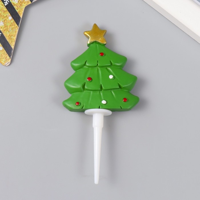 Декор для творчества полистоун Декор для творчества полистоун "Нарядная ёлочка" 4х5 см