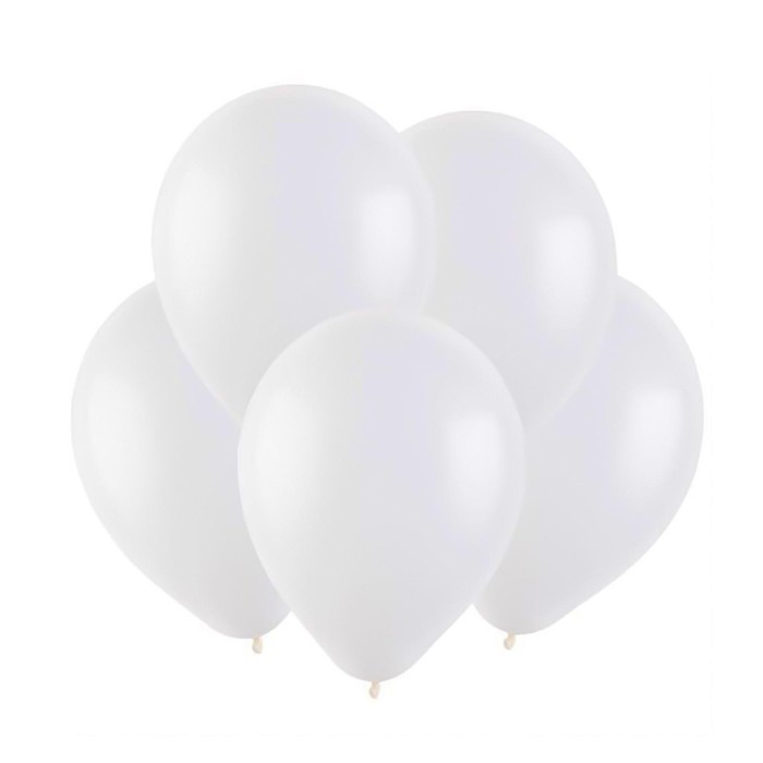 Шар латексный 12 Шар латексный 12", пастель, набор 100 шт., цвет белый