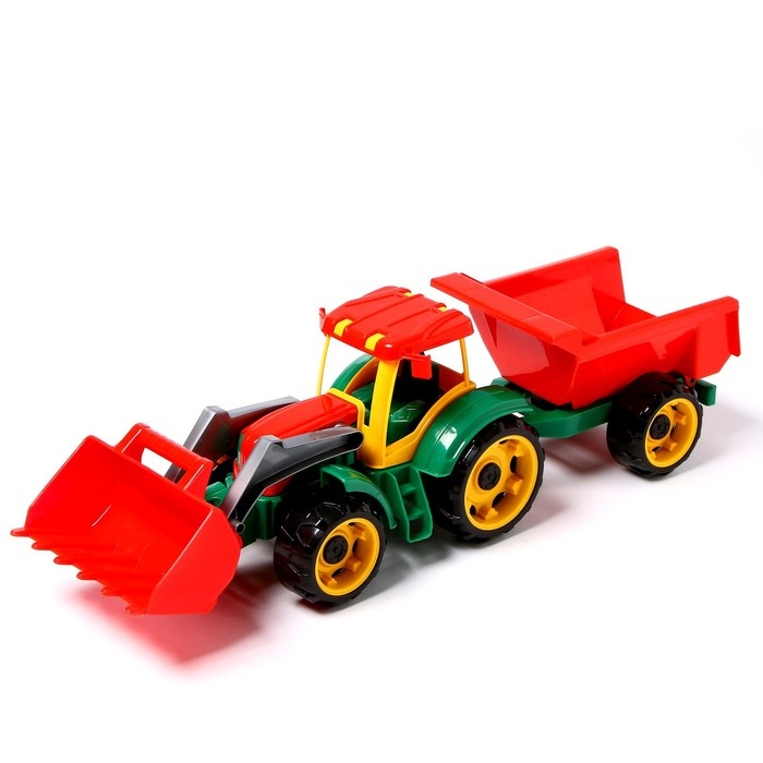 Трактор «Трудяга», с прицепом, МИКС Трактор «Трудяга», с прицепом, МИКС