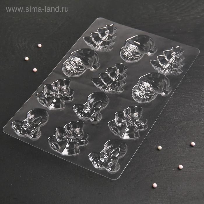 Форма для шоколада новогодняя «Рождество», 12 ячеек, 15×8 см, цвет прозрачный Форма для шоколада новогодняя «Рождество», 12 ячеек, 15×8 см, цвет прозрачный