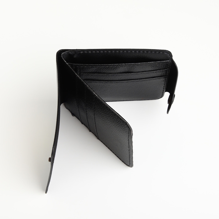 Кошелёк на кнопке, цвет чёрный Кошелёк на кнопке, цвет чёрный