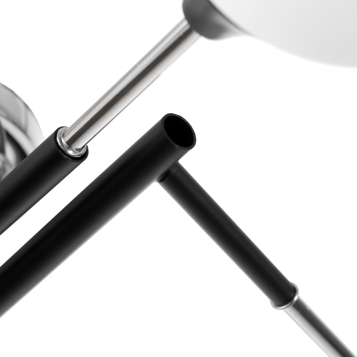 Люстра Люстра "Индис" 6хЕ27 40Вт черно-хромовый 60х60х26 см