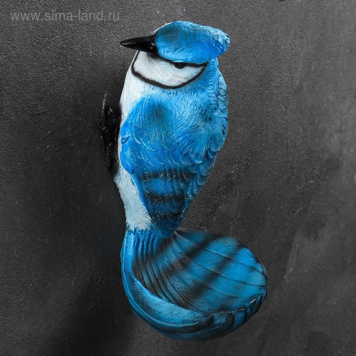 Подвесной декор - кормушка  Подвесной декор - кормушка "Сойка голубая" 12х13х24см