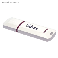 Флешка Mirex KNIGHT WHITE, 8 Гб, USB2.0, чт до 25 Мб/с, зап до 15 Мб/с, белая