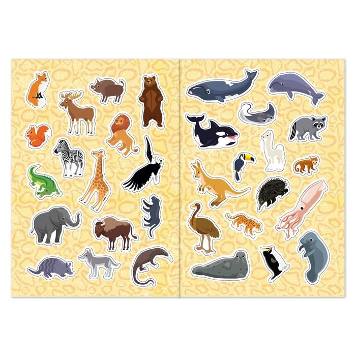 Книжка с наклейками «Животные нашей планеты», 16 стр. Книжка с наклейками «Животные нашей планеты», 16 стр.