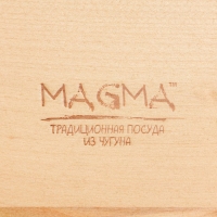 Кастрюля чугунная с крышкой Magma «Хотан», 750 мл, 18,6×14×7 см, индукция, цвет чёрный