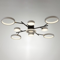 Люстра с ПДУ 2300/9WT LED 190Вт 3000-6000К белый 85х85х9 см BayerLux