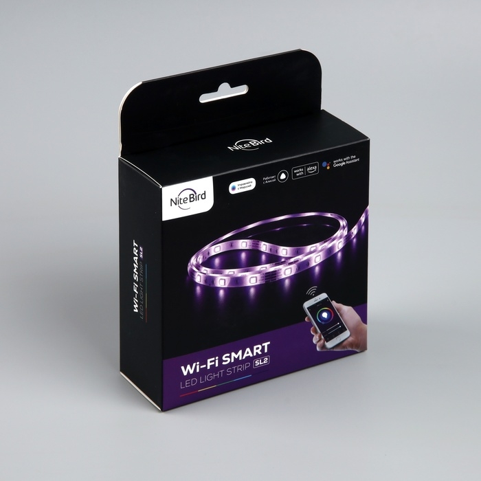 Умная светодиодная лента Nitebird, 12В, SMD5050, 30 LED/м, 5 м, IP20, Wi-Fi, RGB Умная светодиодная лента Nitebird, 12В, SMD5050, 30 LED/м, 5 м, IP20, Wi-Fi, RGB