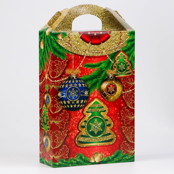 Новый год. Коробка подарочная новогодняя Ларец Часы 17,5 х 31 х 7 см. Новый год. Коробка подарочная новогодняя Ларец Часы 17,5 х 31 х 7 см.