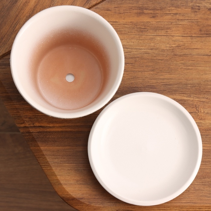 Горшок цветочный Горшок цветочный "Тренто" серый рельеф 0,8 л