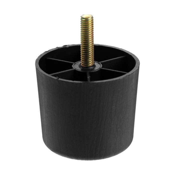 Опора мебельная с шпилькой 8х30 мм ТУНДРА OP104, пластик, цвет черное дерево, 60х60х50 мм Опора мебельная с шпилькой 8х30 мм ТУНДРА OP104, пластик, цвет черное дерево, 60х60х50 мм