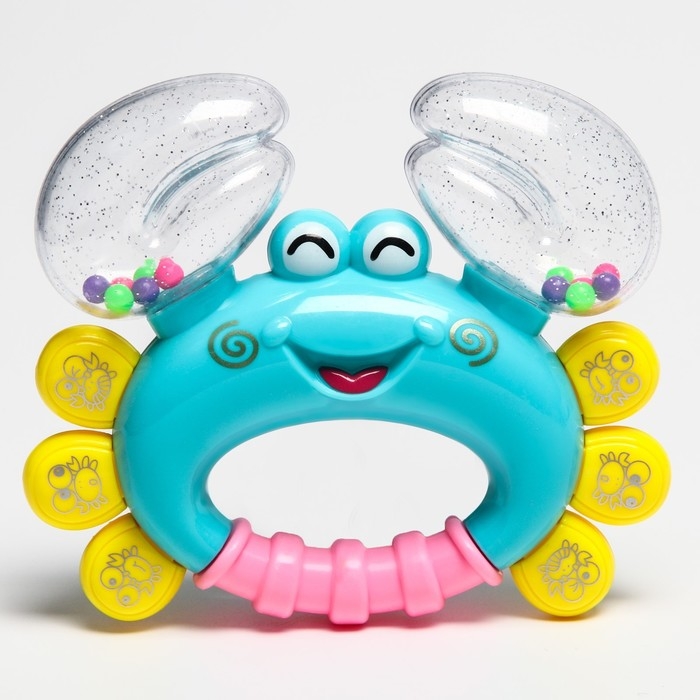 Погремушка «Крабик», цвет МИКС, Крошка Я, 12 см Погремушка «Крабик», цвет МИКС, Крошка Я, 12 см