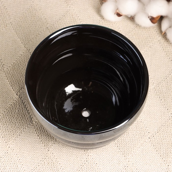 Кашпо  Кашпо "Хелена" черное, 14х14х11см