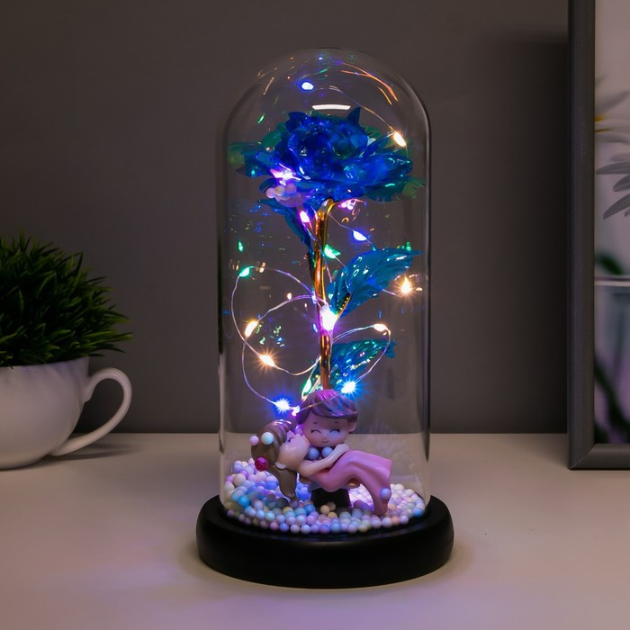 Ночник колба Ночник колба "Влюбленная пара" LED от батареек 3хААА 11х11х21,5 см RISALUX