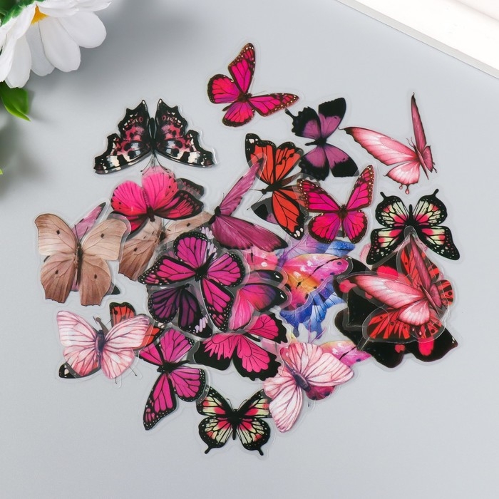 Набор наклеек Набор наклеек "Рой бабочек" МИКС 40 шт 2-5 см