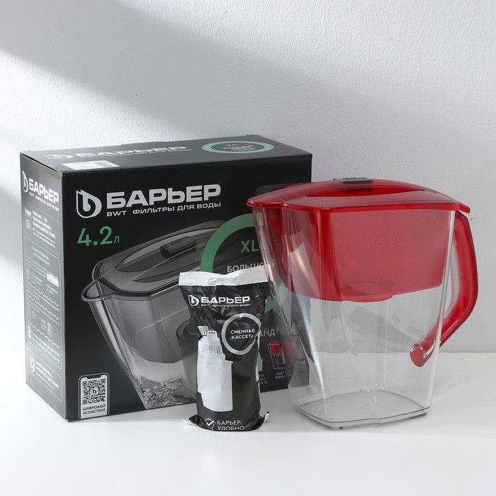 Фильтр-кувшин «Барьер-Гранд Neo», 4,2 л, цвет рубин
