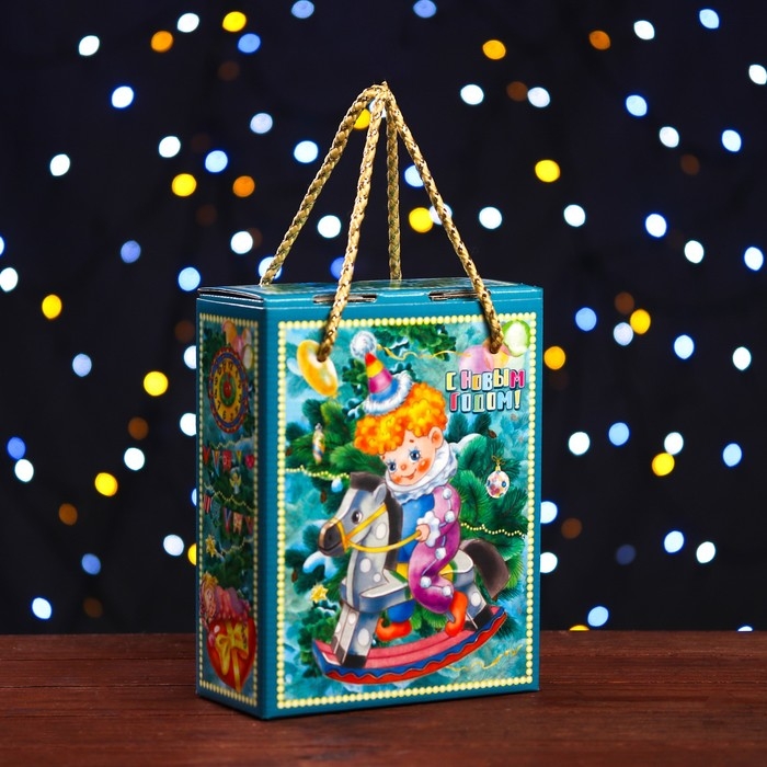 Новый год. Подарочная коробка Новый год. Подарочная коробка "Новогодние эльфы" 16,5 х 7,9 х 20,8 см.