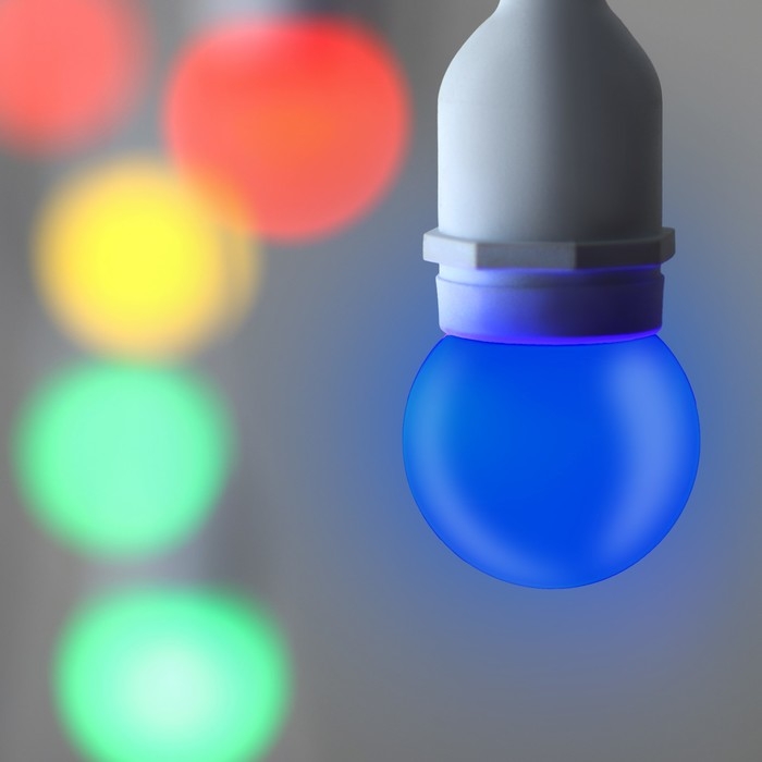 Лампа светодиодная Luazon Lighting, G45, Е27, 1.5 Вт, для белт-лайта, мульти, наб 20 шт Лампа светодиодная Luazon Lighting, G45, Е27, 1.5 Вт, для белт-лайта, мульти, наб 20 шт