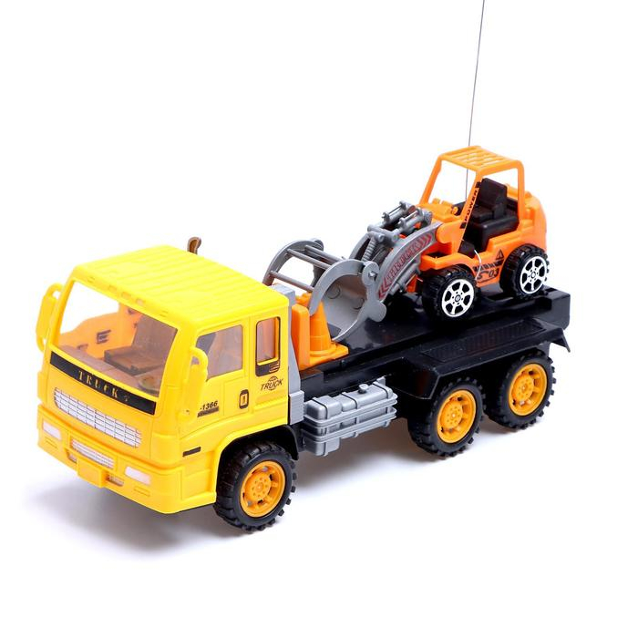 Грузовик радиоуправляемый «Эвакуатор», с погрузчиком, работает от батареек, МИКС Грузовик радиоуправляемый «Эвакуатор», с погрузчиком, работает от батареек, МИКС