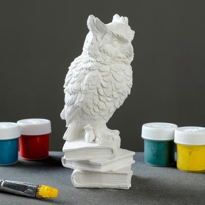 Фигура для раскраски  Фигура для раскраски "Мудрый филин" белая, 7х15х6,5см