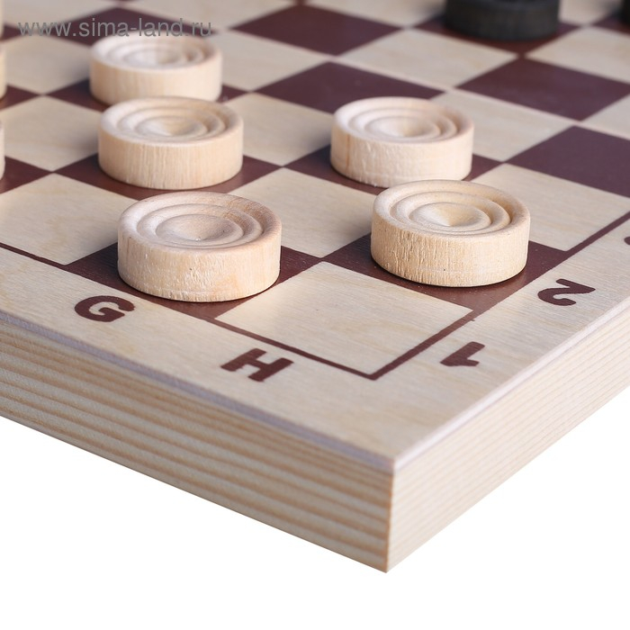 Шашки Шашки "Классика", 40 шт, d-2.7 см, поле 30 х 30 см