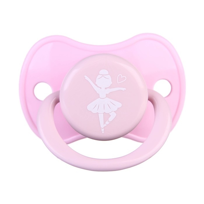 Соска - пустышка латексная классическая «Балерина», от 3 мес., цвет розовый Соска - пустышка латексная классическая «Балерина», от 3 мес., цвет розовый