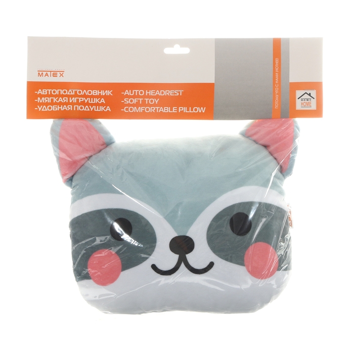 Подушка на подголовник МАТЕХ CUTIE LINE, 30 х 25 х 10 см, серый, белый Подушка на подголовник МАТЕХ CUTIE LINE, 30 х 25 х 10 см, серый, белый