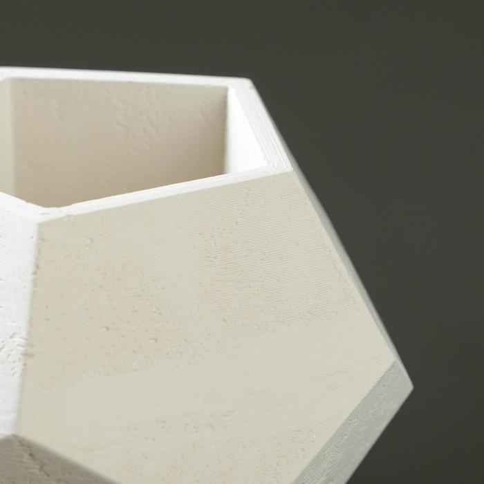 Кашпо Пятиугольник 12 х 9 см белый Кашпо Пятиугольник 12 х 9 см белый