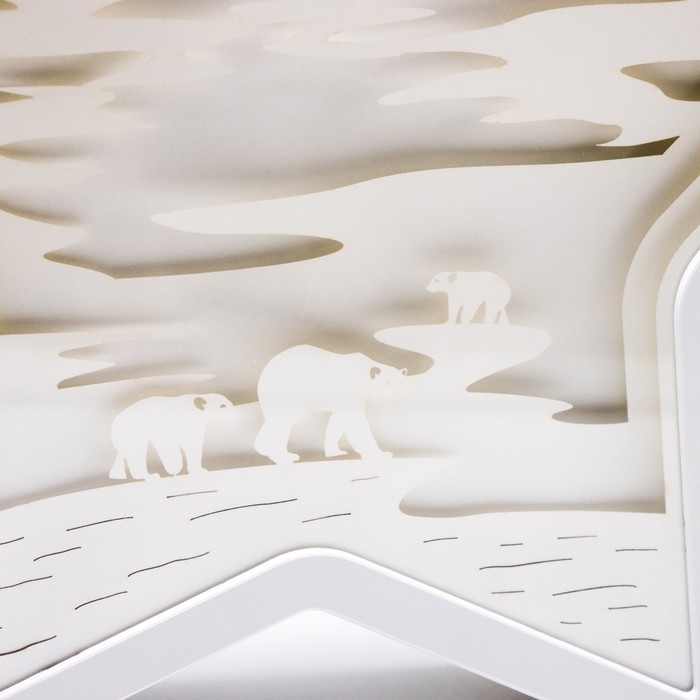 Ночник "Мишки в звезде" LED USB от батареек 3хАА белый 22,5х22,5х5 см RISALUX